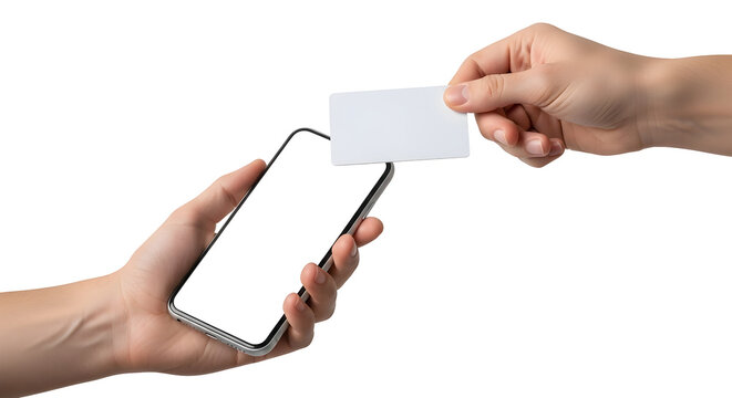 Mobile Payment Contactless Phone Business Card Scan Digital Technology - Powered by Adobe
