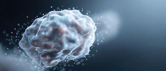 Professional Quantum Computing Digital Brain with Neural Network Structure for Modern AI Tech Marketing and Inspirational Tech Innovation Campaigns