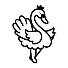 Hand drawn style icon depicting cock

