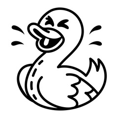 Hand drawn style icon depicting cock
