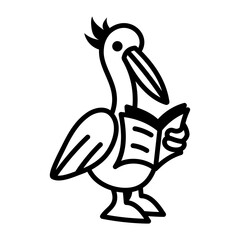 Hand drawn style icon depicting cock
