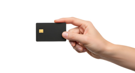 Black Credit Card in Hand Close Up Finance Business Payment Banking