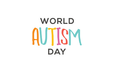 World Autism Day text, autism text design, autism day typography, autism day lettering, autism day logo