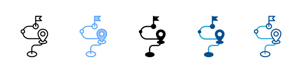 Roadmap icon sheet multiple style collection