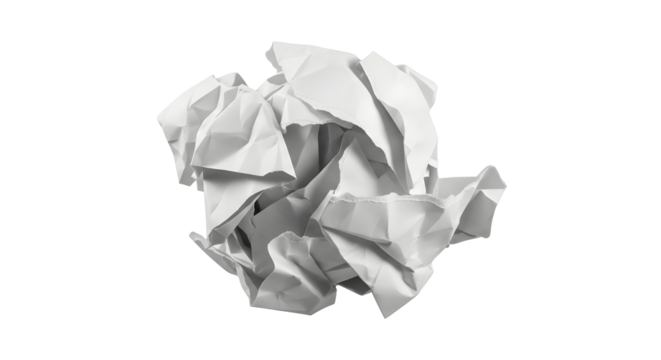 Crumpled Paper Texture Sheet Waste Ball Recycle Concept Wrinkled
