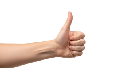 Thumbs Up Hand Gesture Approval Success Concept Finger Sign Like Ok Agree