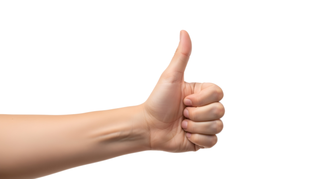 Thumbs Up Hand Gesture Approval Success Concept Finger Sign Like Ok Agree