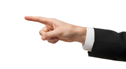 Pointing Finger Directional Guidance Executive Hand Gesture Leadership Concept