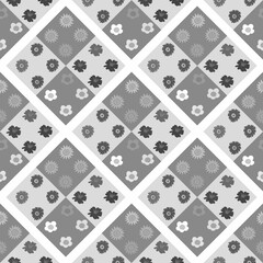 Patchwork Floral Seamless Pattern Set