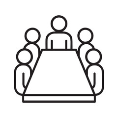 Business Meeting Conference Icon Vector