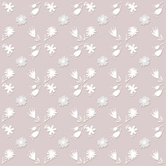 Soft Garden Floral Seamless Pattern Set