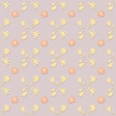 Soft Garden Floral Seamless Pattern Set