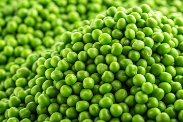 Pile of fresh green peas, a healthy and nutritious vegetable food