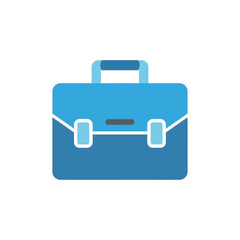Blue Briefcase Icon for Business and Finance Simple, Clean Design
