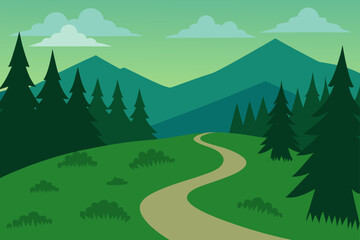 wildflowers meadow hills summer nature landscape