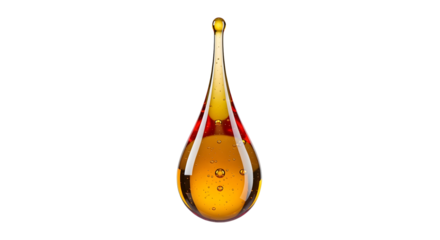 Golden Elixir Liquid Drop Abstract Art Honey Syrup Oil Shiny Sphere Shape Design
