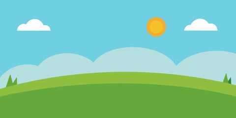 Obraz premium Grassy Meadow Landscape