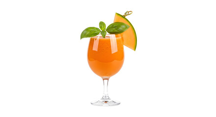 Melon Smoothie Cocktail Juice Drink Beverage Refreshment Basil Slice