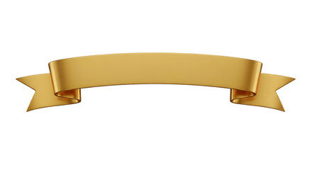 Gold Ribbon Banner Heading Title Text Frame Scroll Template Design Element