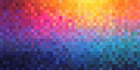 Bright abstract background with vibrant colors blending together at sunset