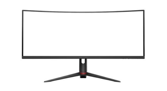 Modern Curved Gaming Monitor Display Screen Computer Technology Innovation