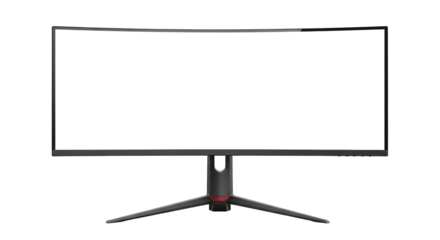 Curved Monitor Screen Display Technology Computer Electronic Device Mockup