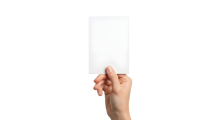 Blank Card Mockup in Hand Presentation Message Display Template Advertising