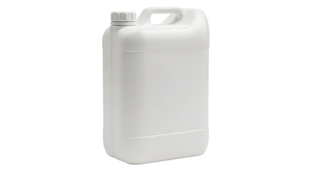 Plastic Jerrycan Container Tank. White Canister Mockup for Liquids Fluids