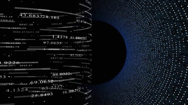Cybersecurity concept - glowing data highway in motion
