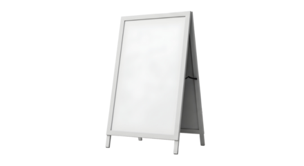 Sidewalk Sign Mockup White Sandwich Board Blank Advertisement Display Stand