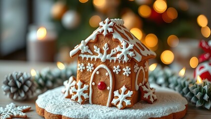 Four Birds Sitting on a Snowy Branch in Winter