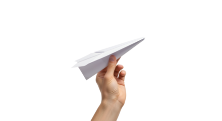 Paper Plane Held in Hand Origami Aircraft Startup Idea Innovation Concept