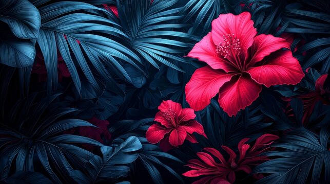 Red and black background with beautiful floral bouquet featuring red, white, pink, and purple daisy flowers in a summer garden closeup