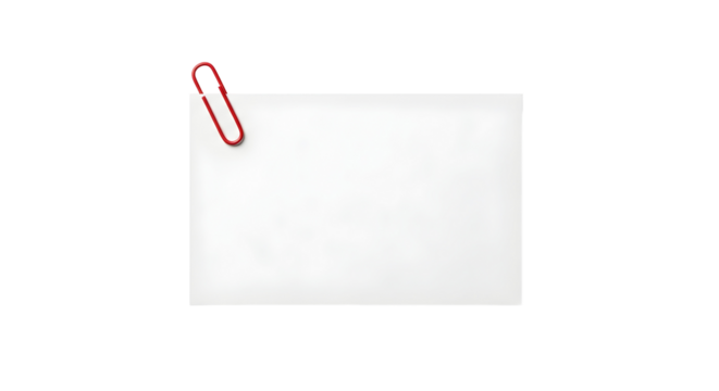 Note Paper Clip Red Blank Memo Pad Business Stationery Minimalist Office