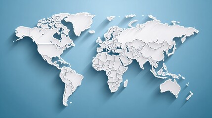 Naklejka premium minimal map outline overlay on blank background, travel design template, copyspace