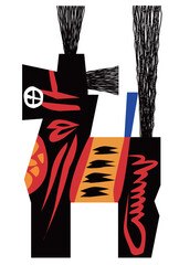 Obraz na płótnie Canvas 午 年賀状 干支 アイコン Obraz na płótnie Canvas 午 年賀状 干支 アイコン