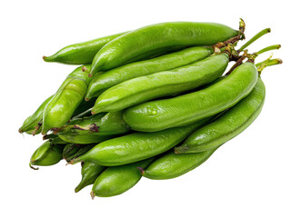 Fresh green peas harvest farm market food isolated on transparent background
