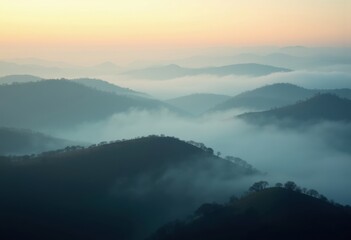 Misty Enchantment As Fog Rolls Over Lush Hills Chefskan A Captivating Early Morning Transformation