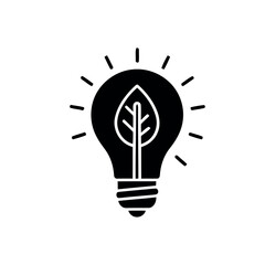 Green Energy Icons - Eco Power, Renewable Resources, and Sustainable Environment Symbols