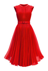 Obraz premium Elegant red dress showcase fashion event bright lighting isolated on transparent background