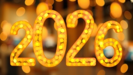 White Number 2026 on Snow Happy New Year Christmas Postcard