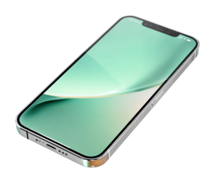 Smartphone showcase technology store digital device modern environment isolated on transparent background