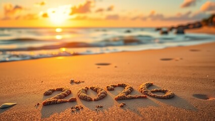 White Number 2026 on Snow Happy New Year Christmas Postcard