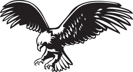 Sketch collection of eagles  Vector design using adobe illustrator..