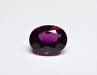 High-resolution photo of red ruby gemstone isolated on white background