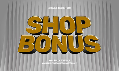 shop bonus editable text effect