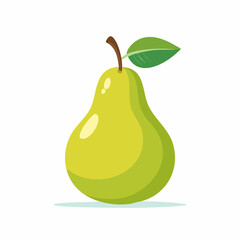 Glossy green pear with subtle highlights and realistic texture. Ideal for healthy lifestyle and food illustrations.
