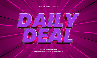daily deal editable text effect