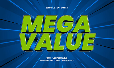 mega value editable text effect