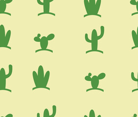 design vector art seamless pattern with green cactus image